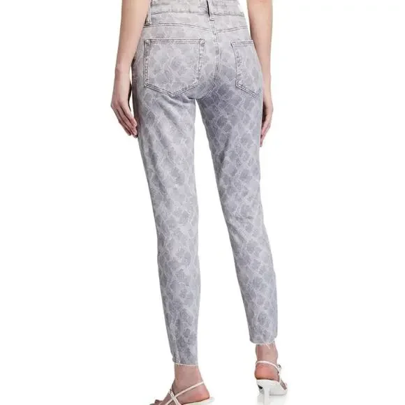 Paige Verdugo Ankle Jeans in Gray Animal Print - Picture 2 of 12